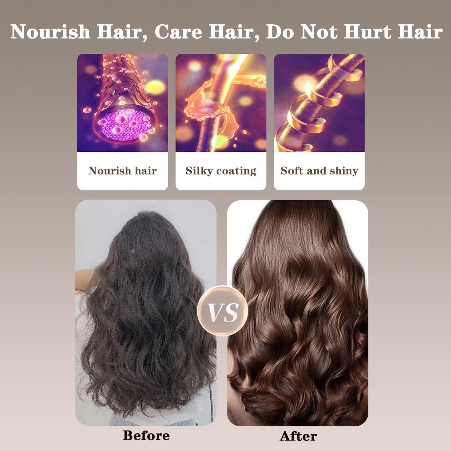 Thanksgiving & Christmas Gift Pick for Mom Women Girlfriend, Automatic Curling Iron Auto Hair Curler Rotating Iron Spinning with 4 Temps & 1" Large Barrel Auto Shut-Off for Styling, Champagne Gold