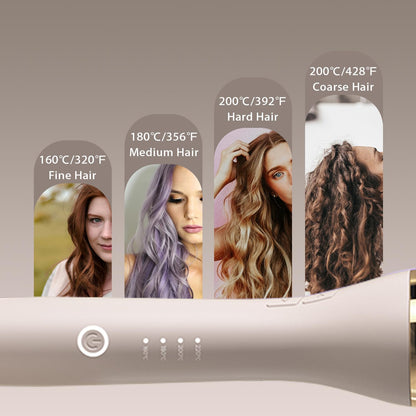 Thanksgiving & Christmas Gift Pick for Mom Women Girlfriend, Automatic Curling Iron Auto Hair Curler Rotating Iron Spinning with 4 Temps & 1" Large Barrel Auto Shut-Off for Styling, Champagne Gold